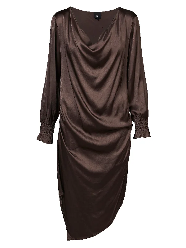 VANILLA tunic dress - Dark Brown