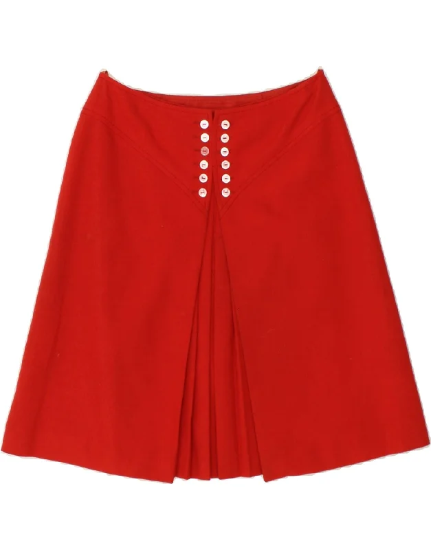 ALEXANDER Womens A-Line Skirt IT 42 Medium W30 Red Wool