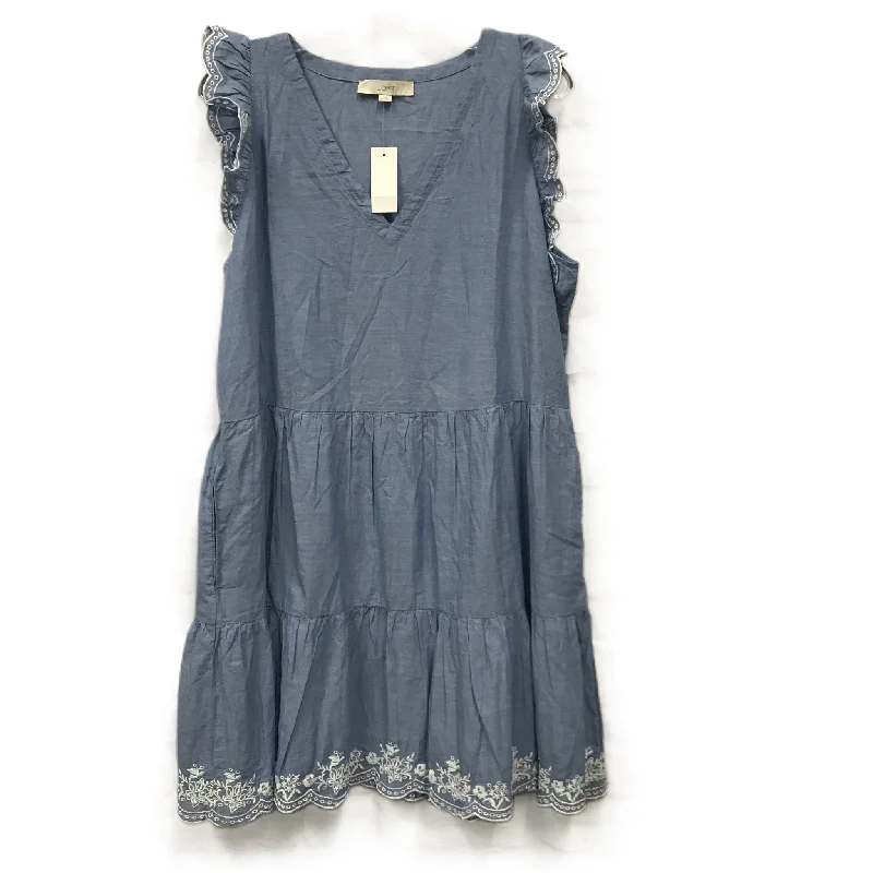 Blue Dress Casual Short By Loft, Size: L