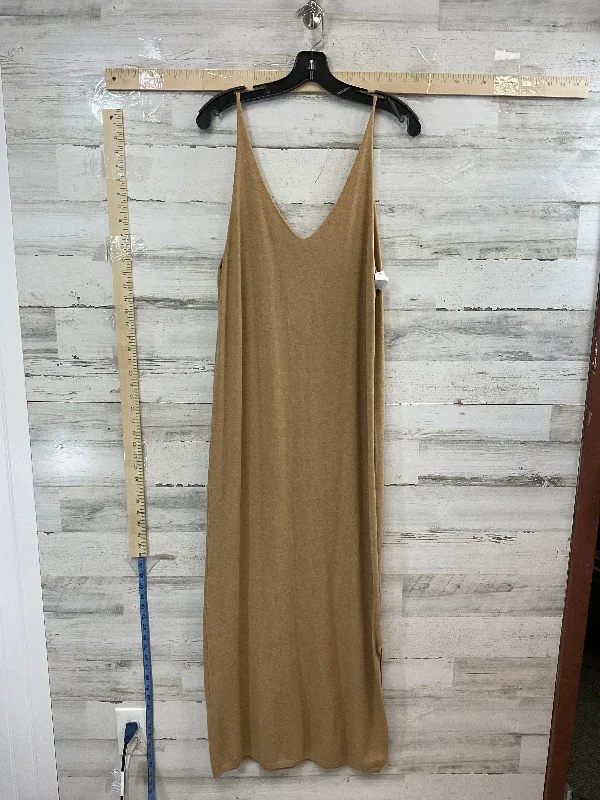 Brown Dress Casual Midi CARLY JEAN, Size L