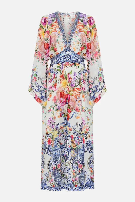 CAMILLA WAISTED DRESS WITH KIMONO SLEEVE - DUTCH IS LIFE