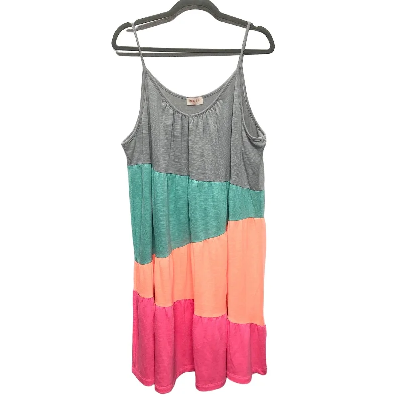 Dress Casual Midi By Clothes Mentor In Multi-colored, Size: 2x