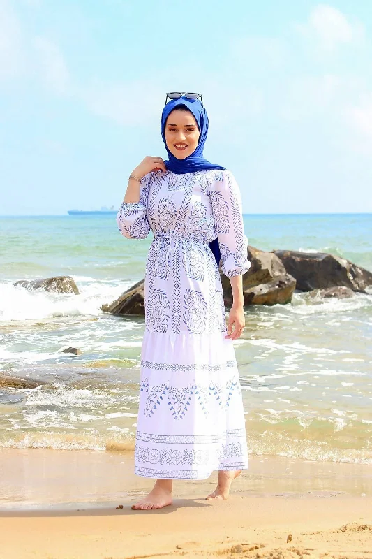 Embroidery Printed Dress 130 Cm 1087 hijab REF: 3117