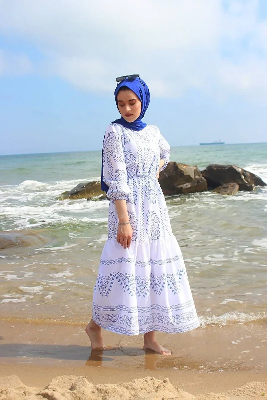 Embroidery Printed Dress 130 Cm 1087 hijab REF: 3117