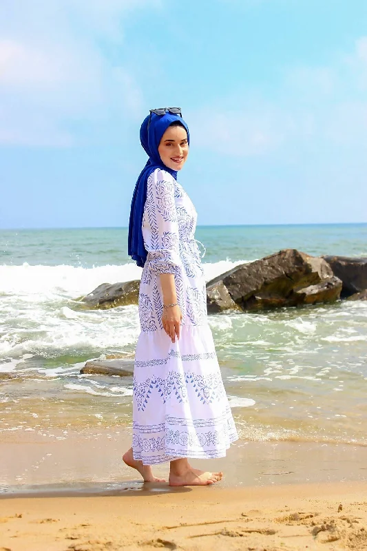 Embroidery Printed Dress 130 Cm 1087 hijab REF: 3117