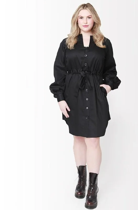 Emme Shirt Dress // Black