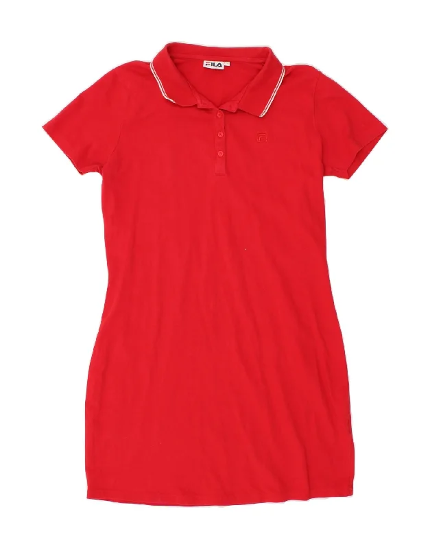 FILA Womens Polo Dress UK 18 XL Red Cotton