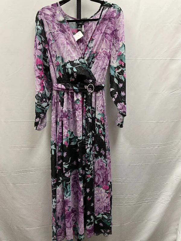 Floral Print Dress Casual Maxi Clothes Mentor, Size M