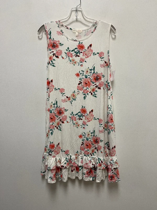 Floral Print Dress Casual Short Clothes Mentor, Size M