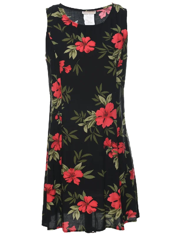 Floral Print Dress - L