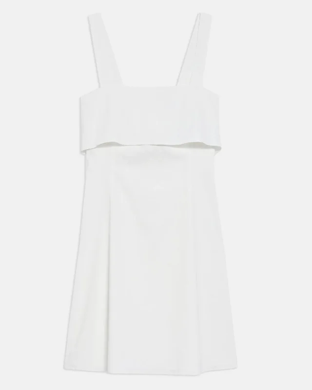 Good Linen Drape-Back Dress - White