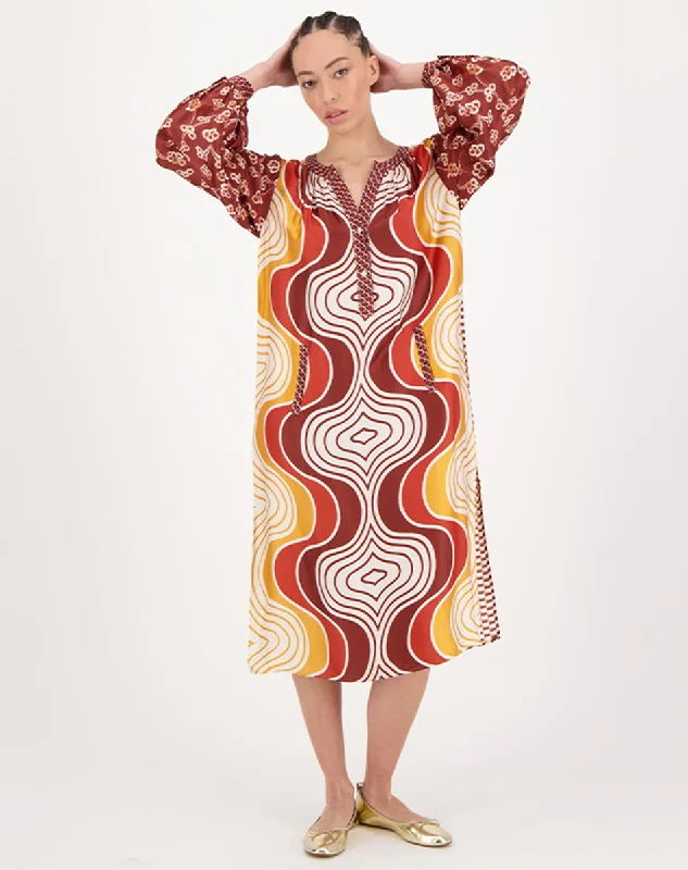 Hanna Placket Sunset Dress