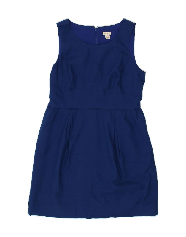 J. CREW Womens Sleeveless A-Line Dress US 10 Large Blue