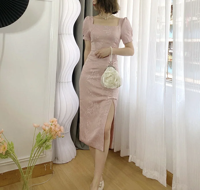 Lilyana cheongsam dress (ready stock/ 2 colours)