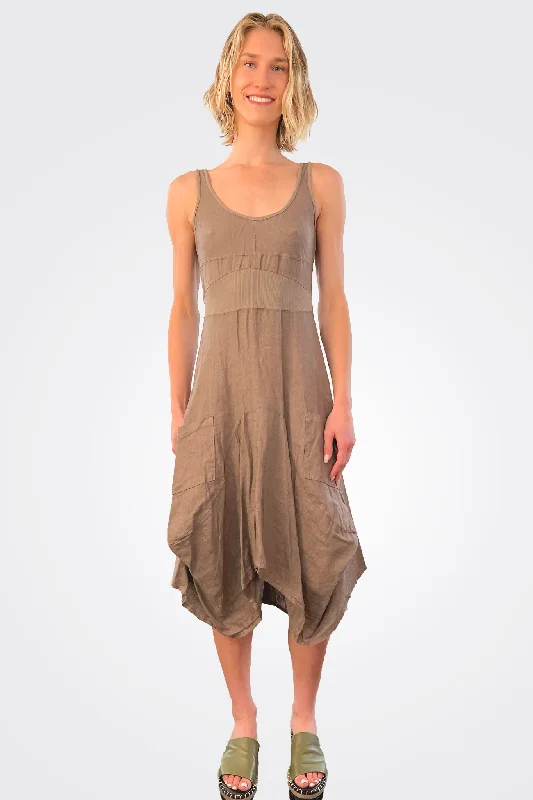 Linen Magic Dress - Fango