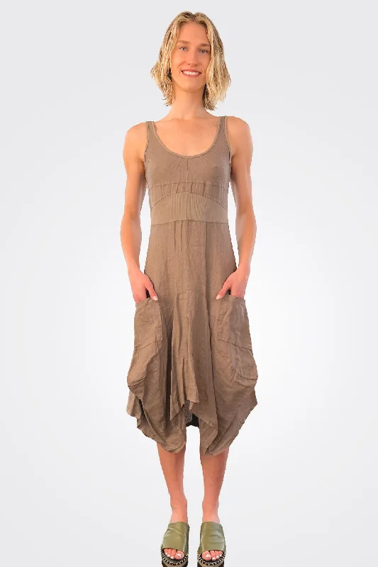 Linen Magic Dress - Fango