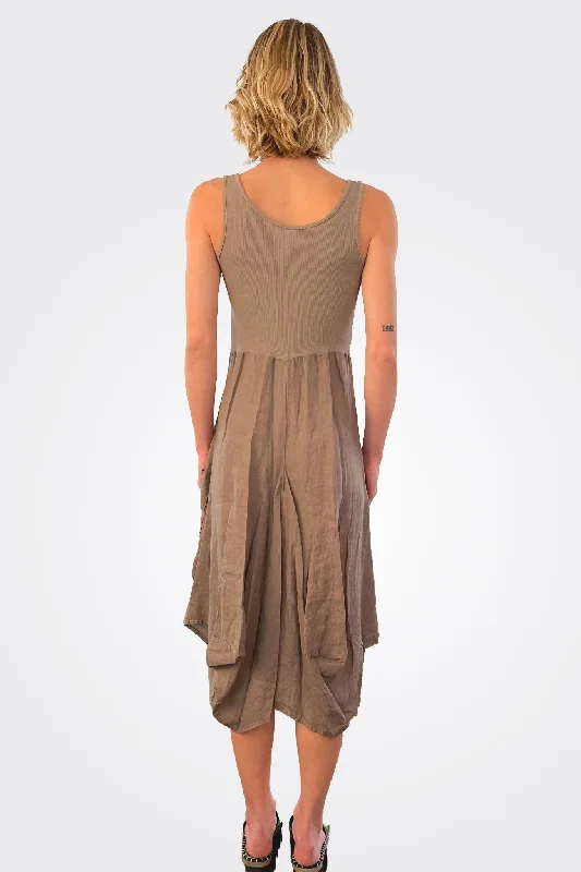 Linen Magic Dress - Fango