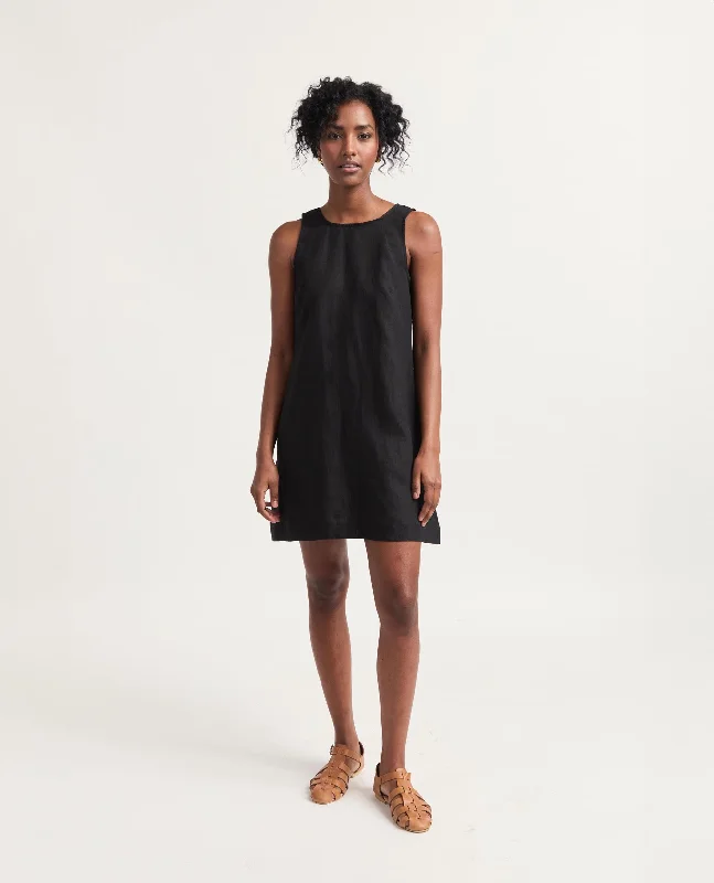 Mini | Sleeveless Open Back A-Line Dress