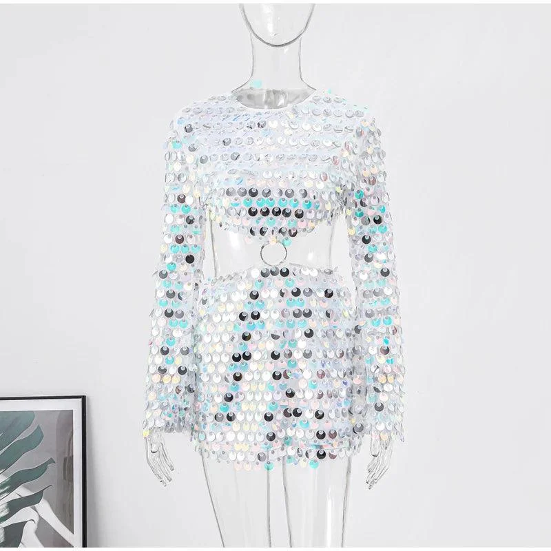 Nadina Sequined Mini Dress