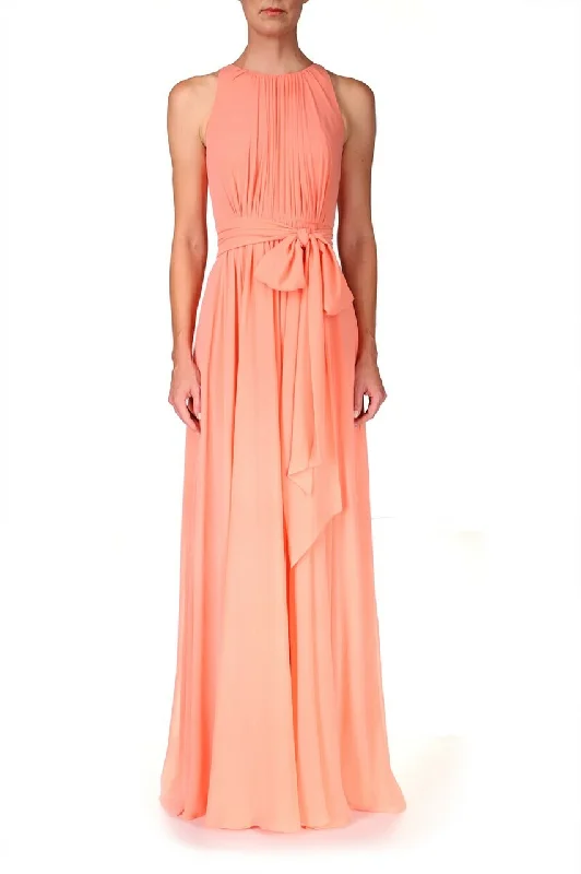 Pretty Grecian Gown - Coral