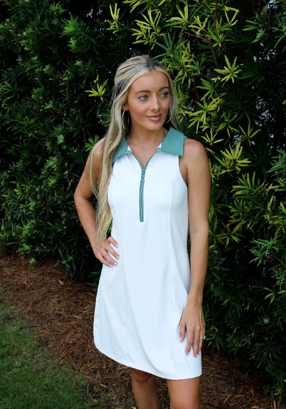 Sage Collared Tennis Dress