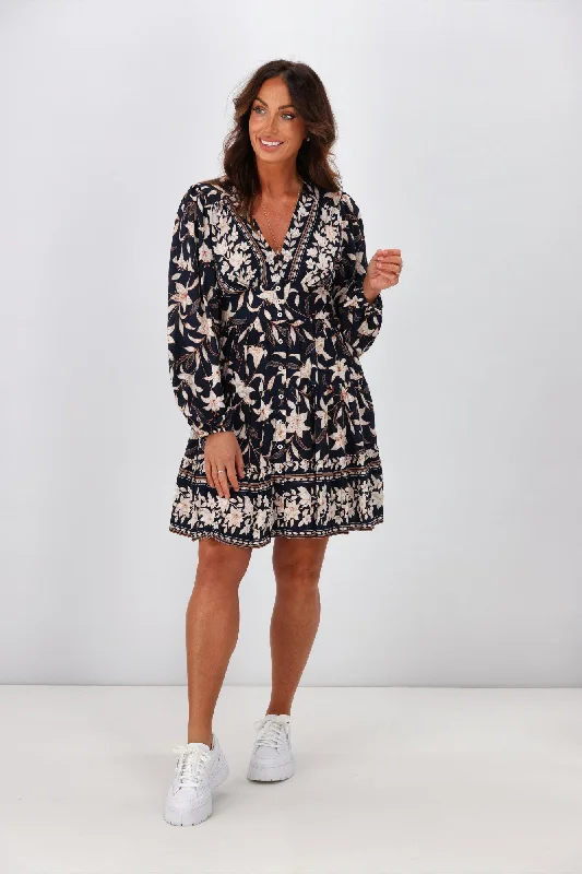 Salty Bright Willow Floral Print Navy