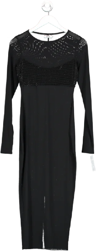 SLA the label Black Soho Midi Dress UK XS