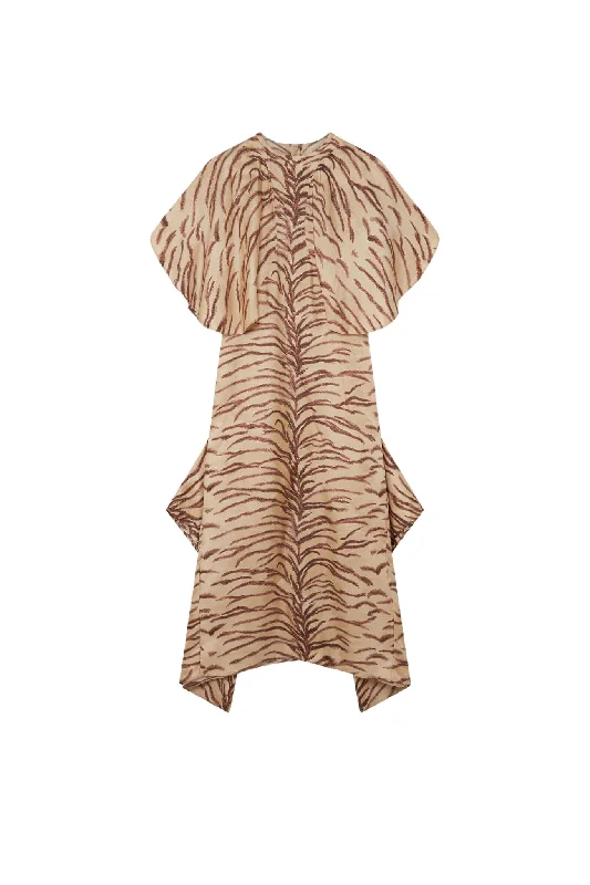 Stella McCartney Tiger Print Round Sleeve Dress