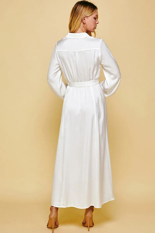 Talin White Classy Maxi