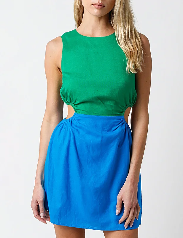 Tegan Color Block Mini Dress