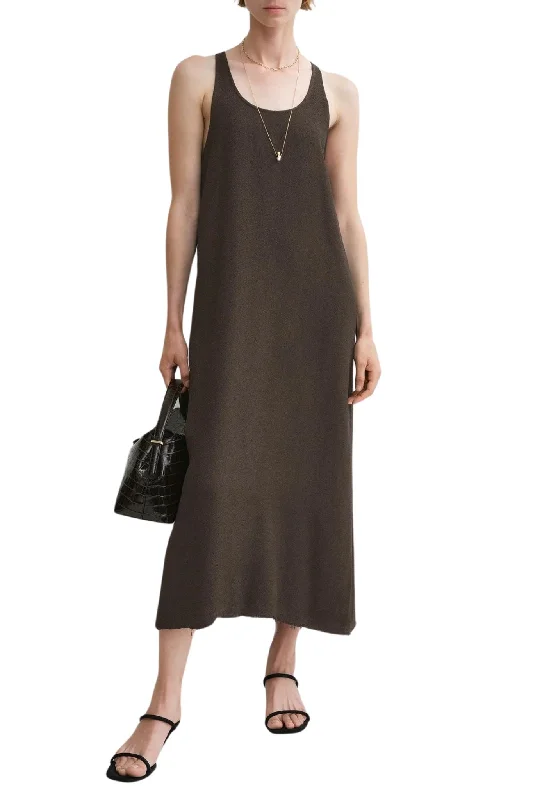 Toteme Scoop Neck Sable Dress